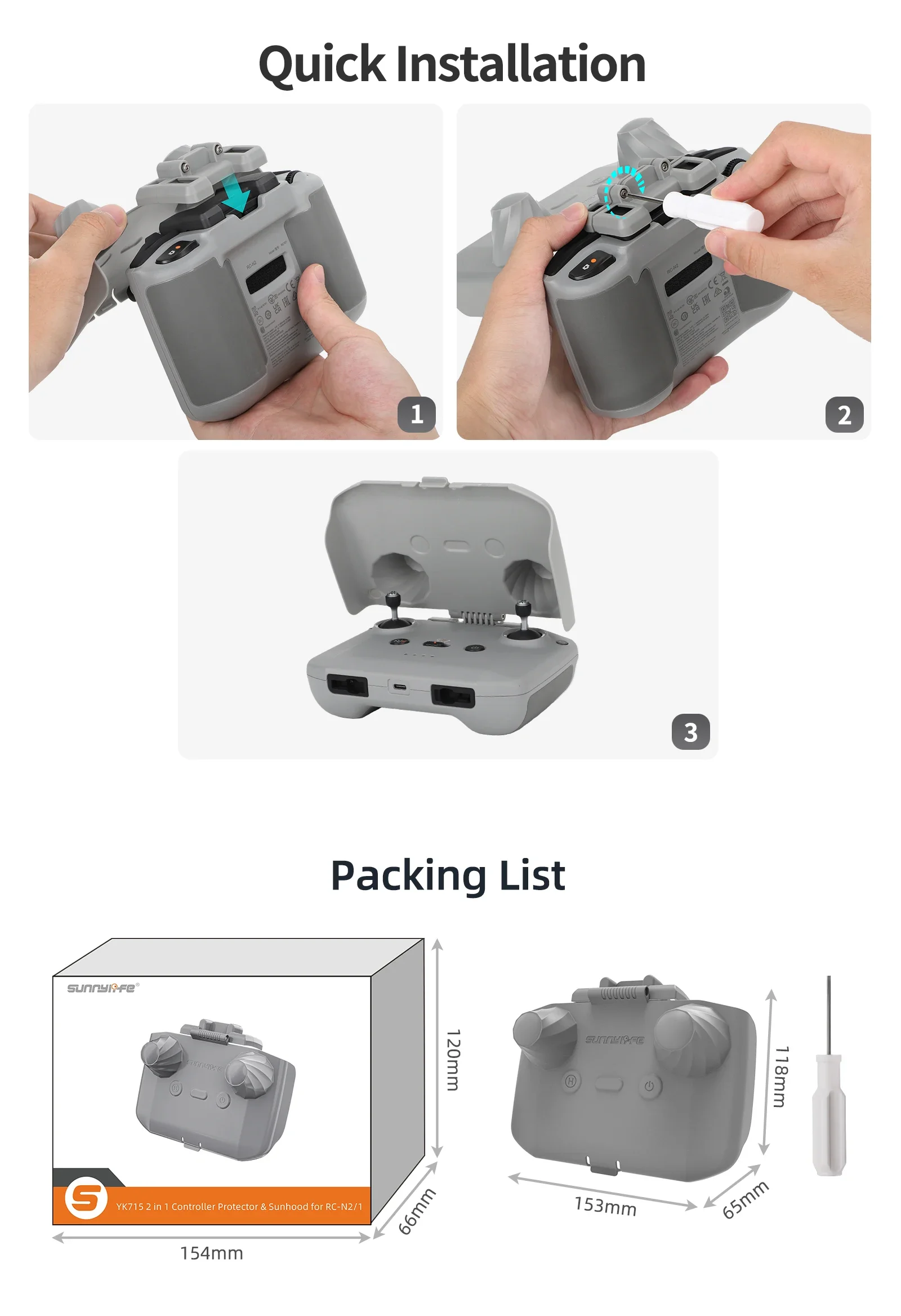 2 in 1 Controller Protector Su - огляд і ціна Drone Controller Hood