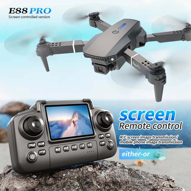 Professional E88 PRO Drone wit - огляд і ціна Drone Controller Screen